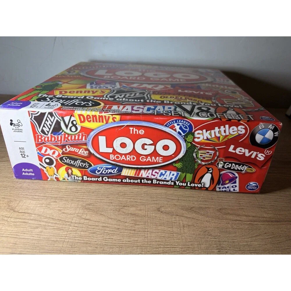 The Logo Board Game Spin Master Adult Brand Trivia 2007 2-6 Players